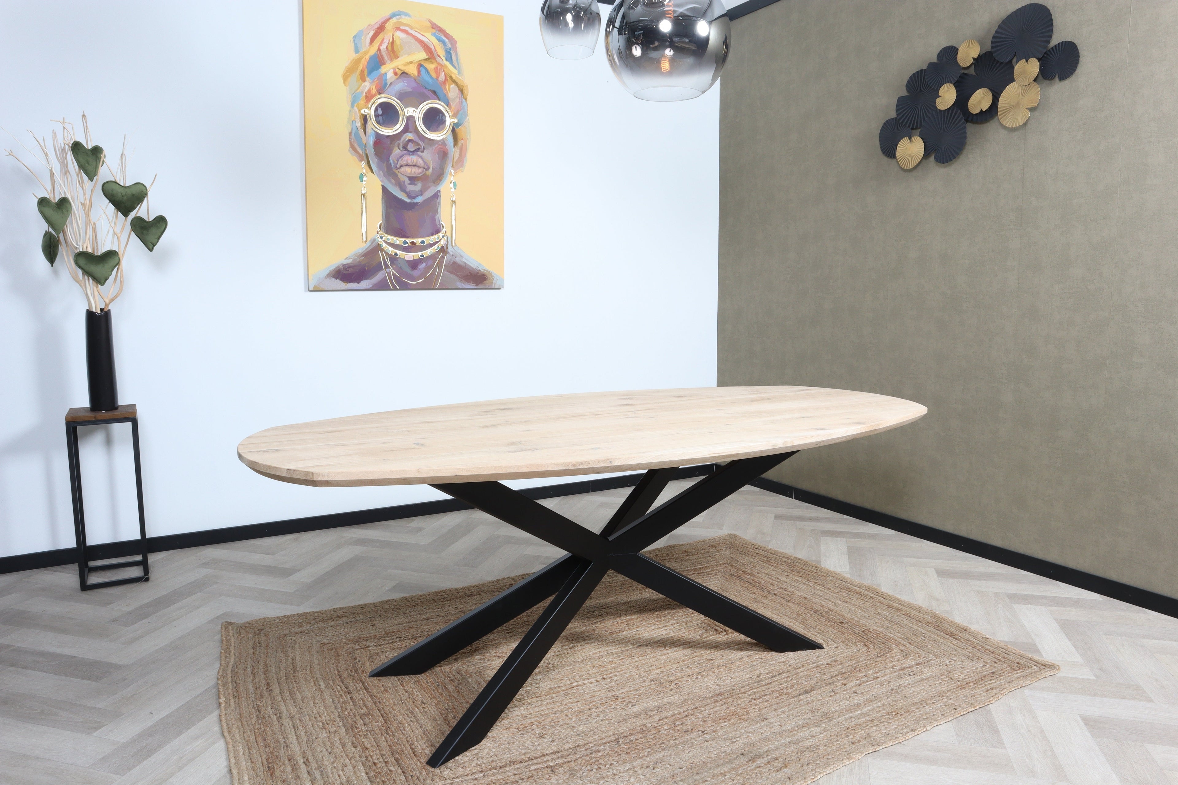 Zweeds ovale eiken eettafel Jenson