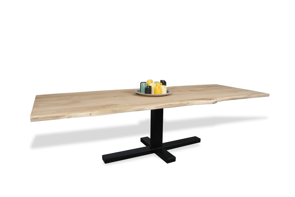 Eiken boomstam eettafel Jorg