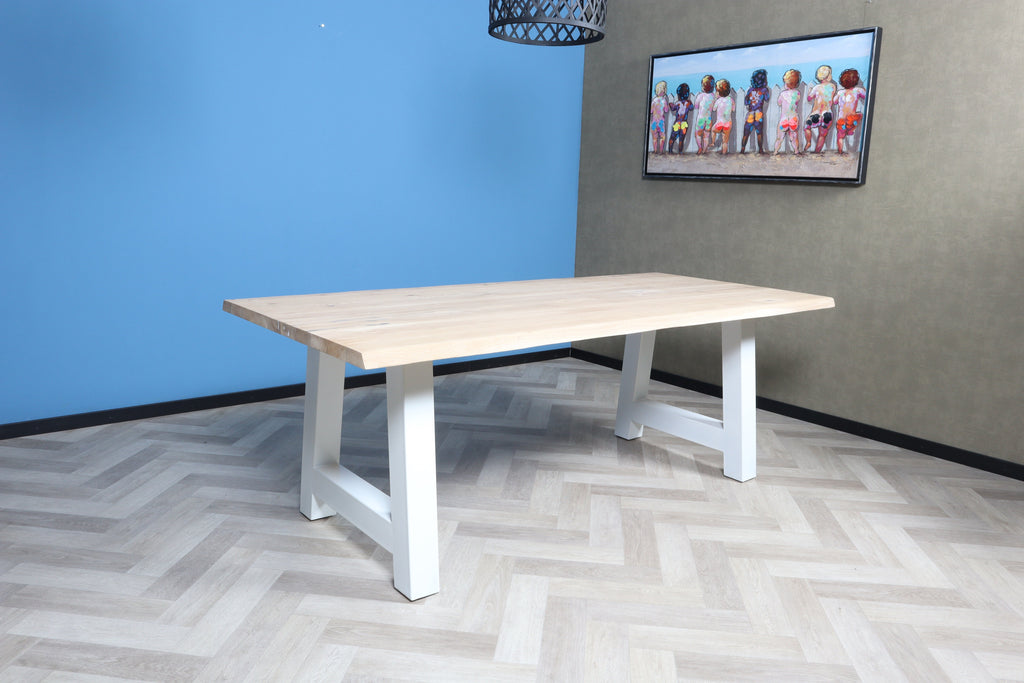 Eiken boomstam eettafel Klair