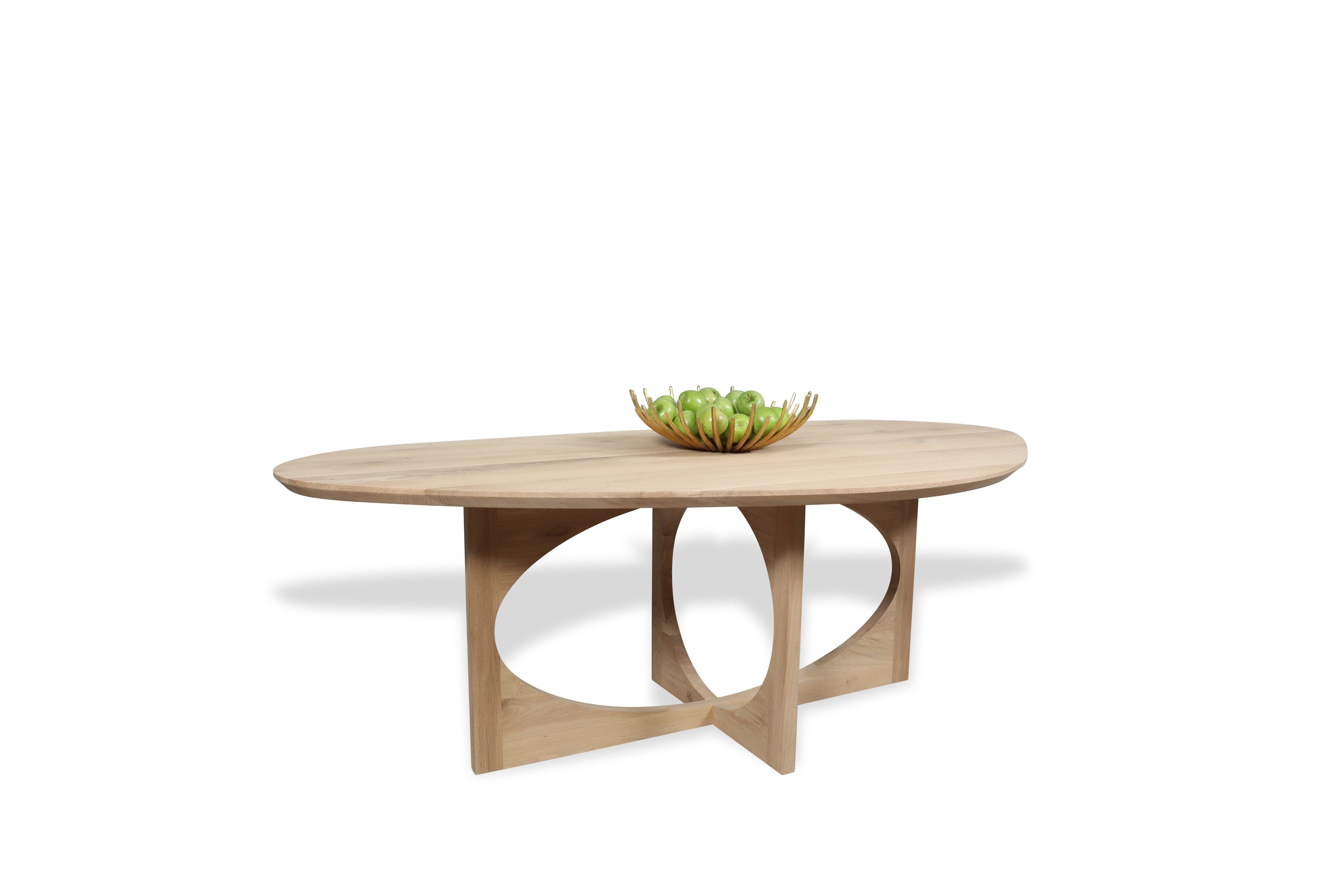 Organische eiken eettafel Kristjana