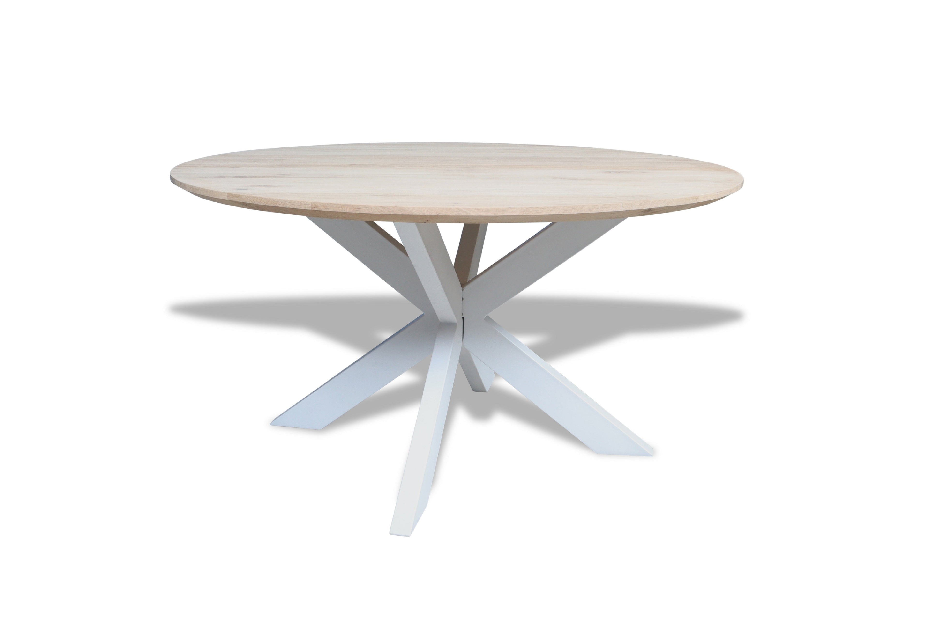 Eiken ronde eettafel Lilly