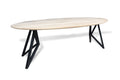 Ovale eiken eettafel Liv facet rand