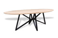 Ovale eiken eettafel Magnus facet rand