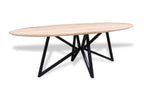 Ovale eiken eettafel Magnus facet rand