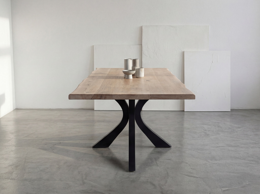 Eiken boomstam eettafel Jorn