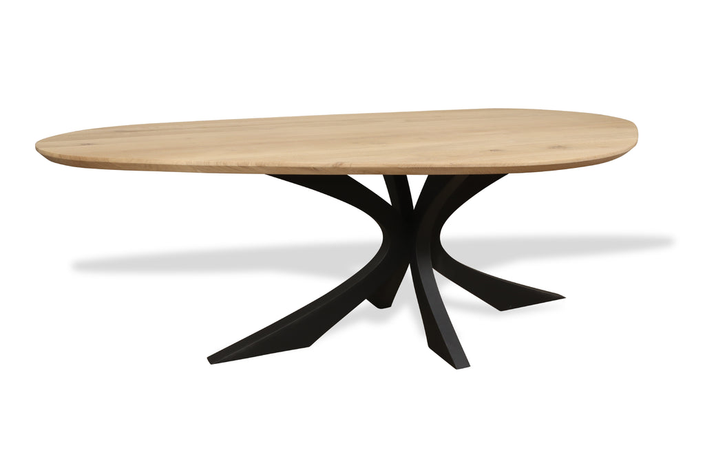 Organische eiken eettafel Lorens