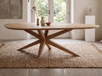 Organische eiken eettafel Sassa