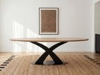 Ovale eiken eettafel Timian