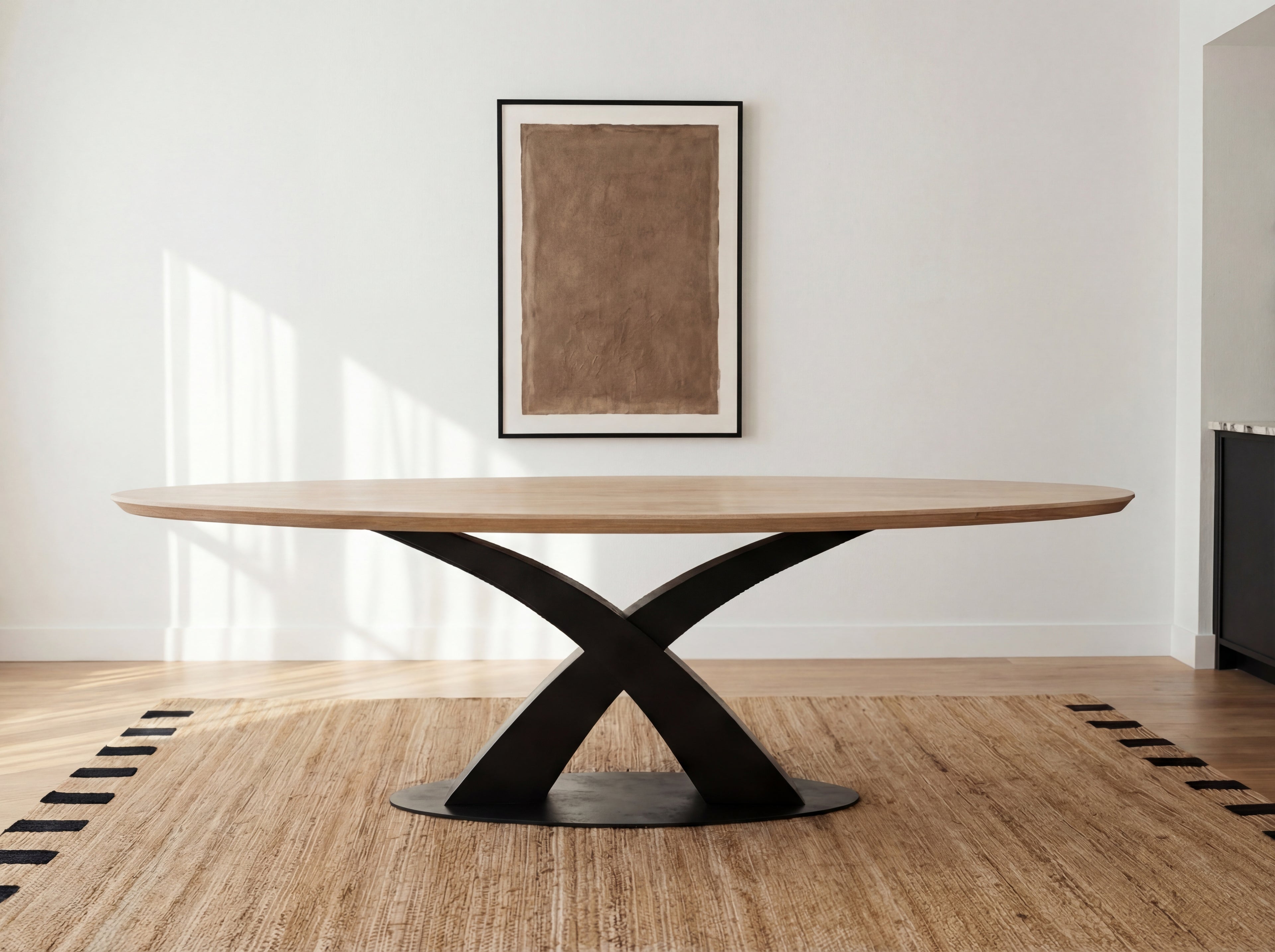 Ovale eiken eettafel Timian