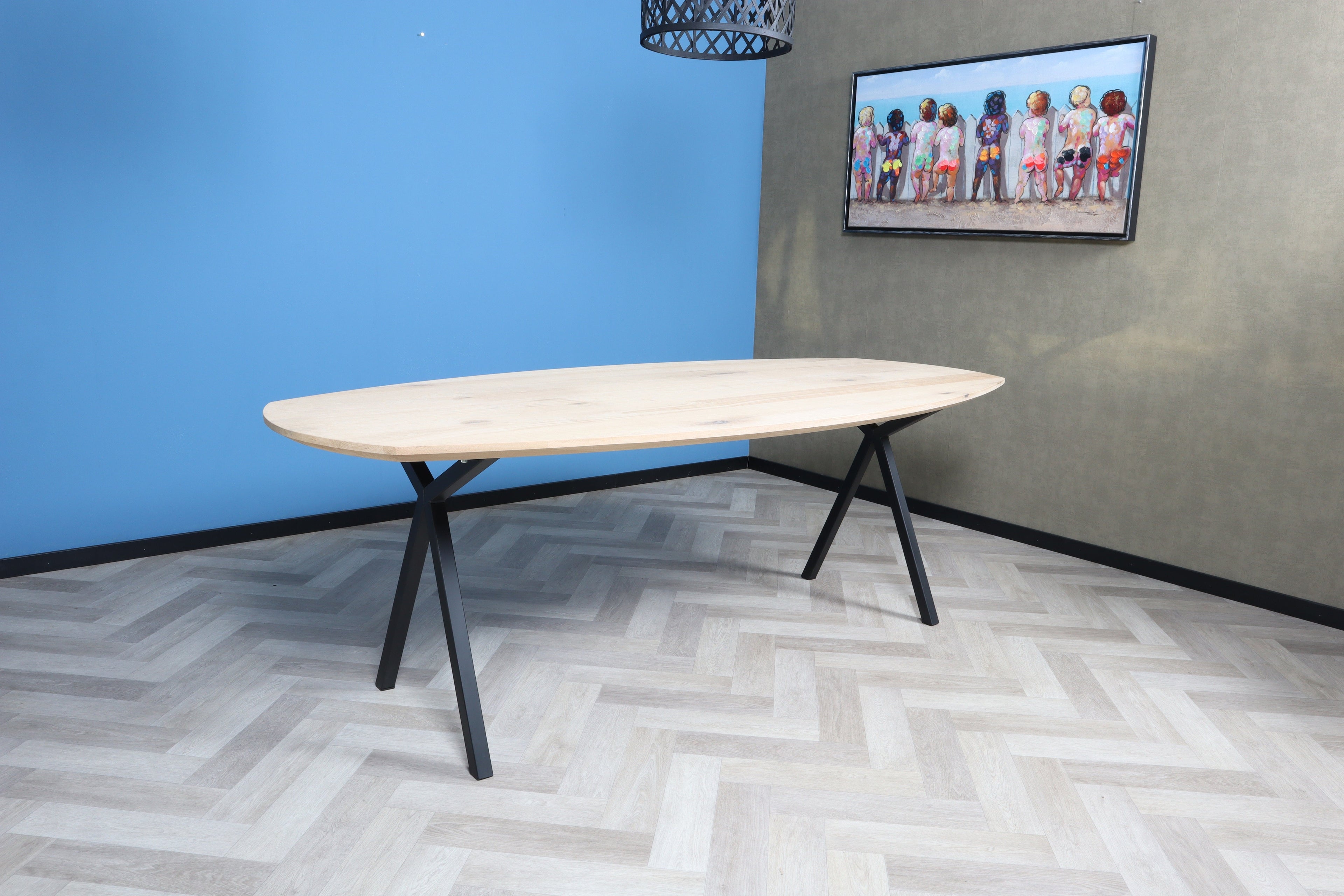 Zweeds ovale eiken eettafel Pippi