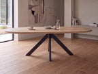 Plat ovale eiken eettafel Disa