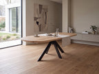 Plat ovale eiken eettafel Disa