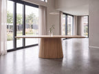 Eiken boomstam eettafel Unni