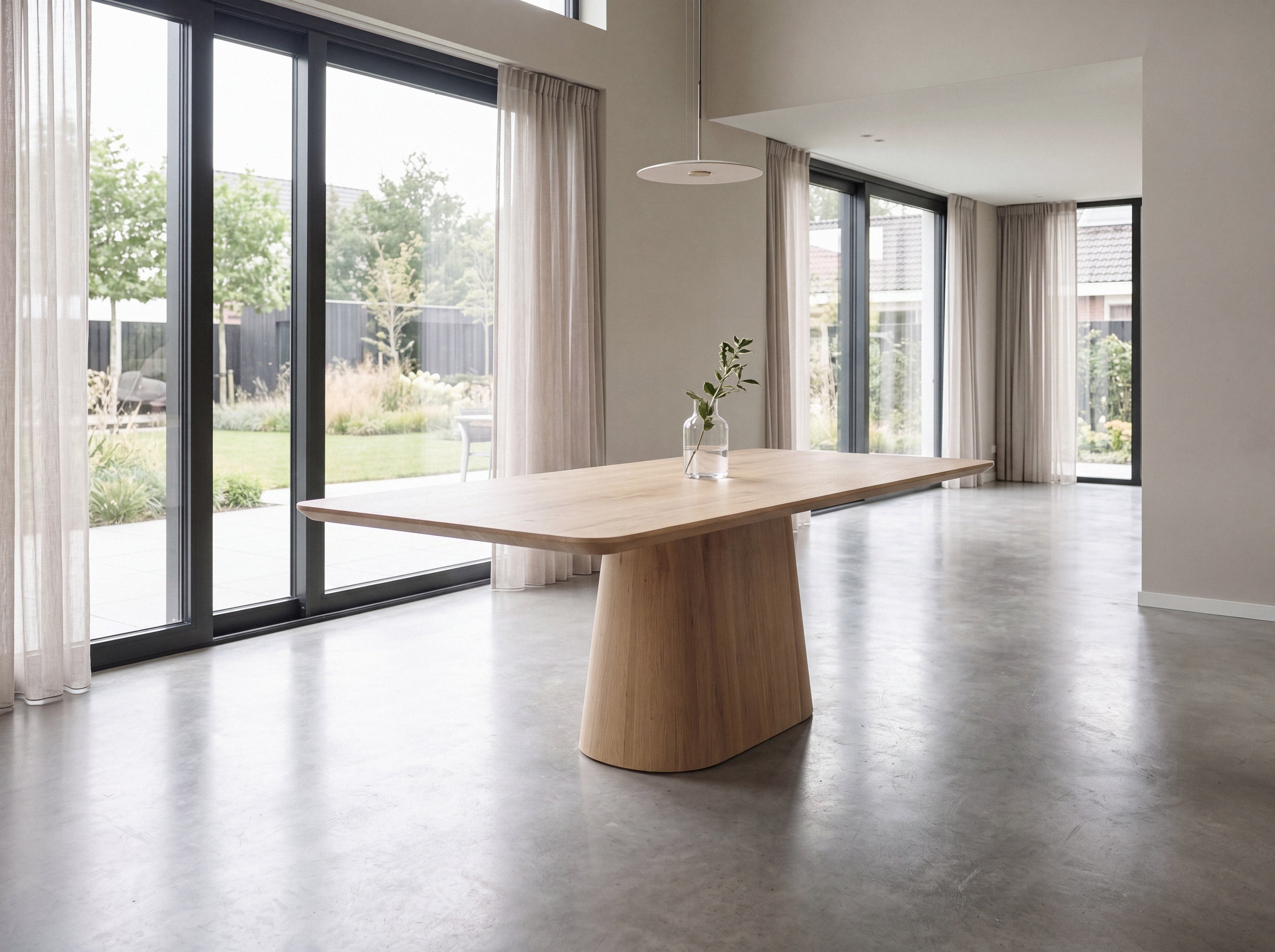 Eiken boomstam eettafel Unni