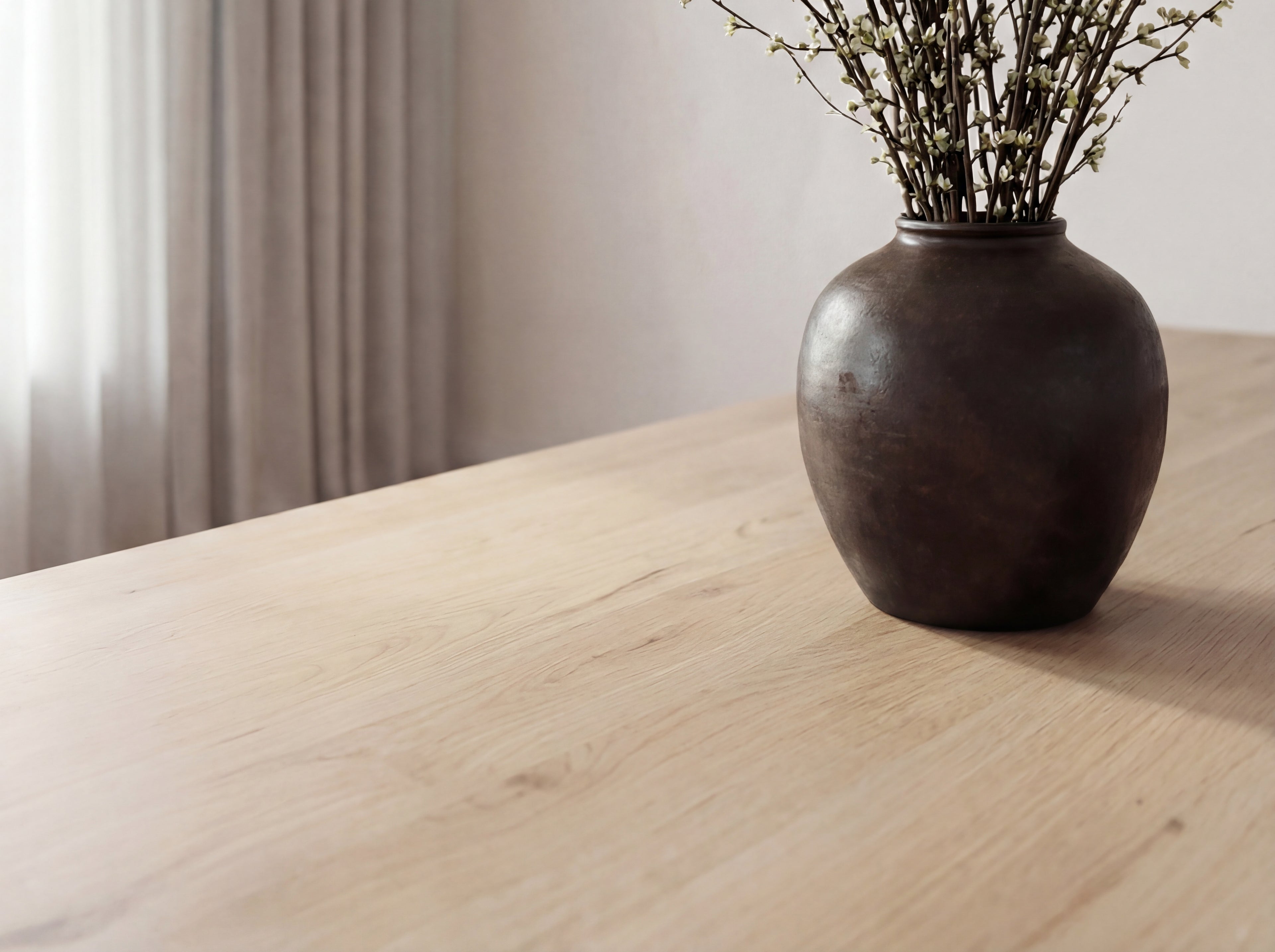 Rechthoekige eiken eettafel Ingemar