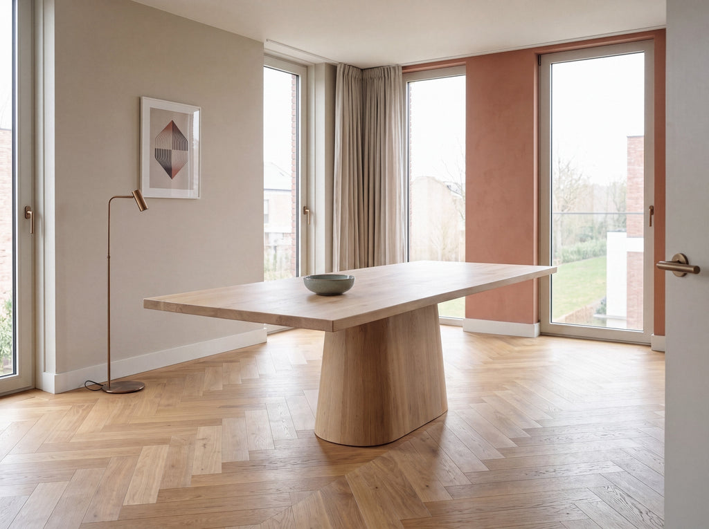 Eiken rechthoekige eiken eettafel Joa