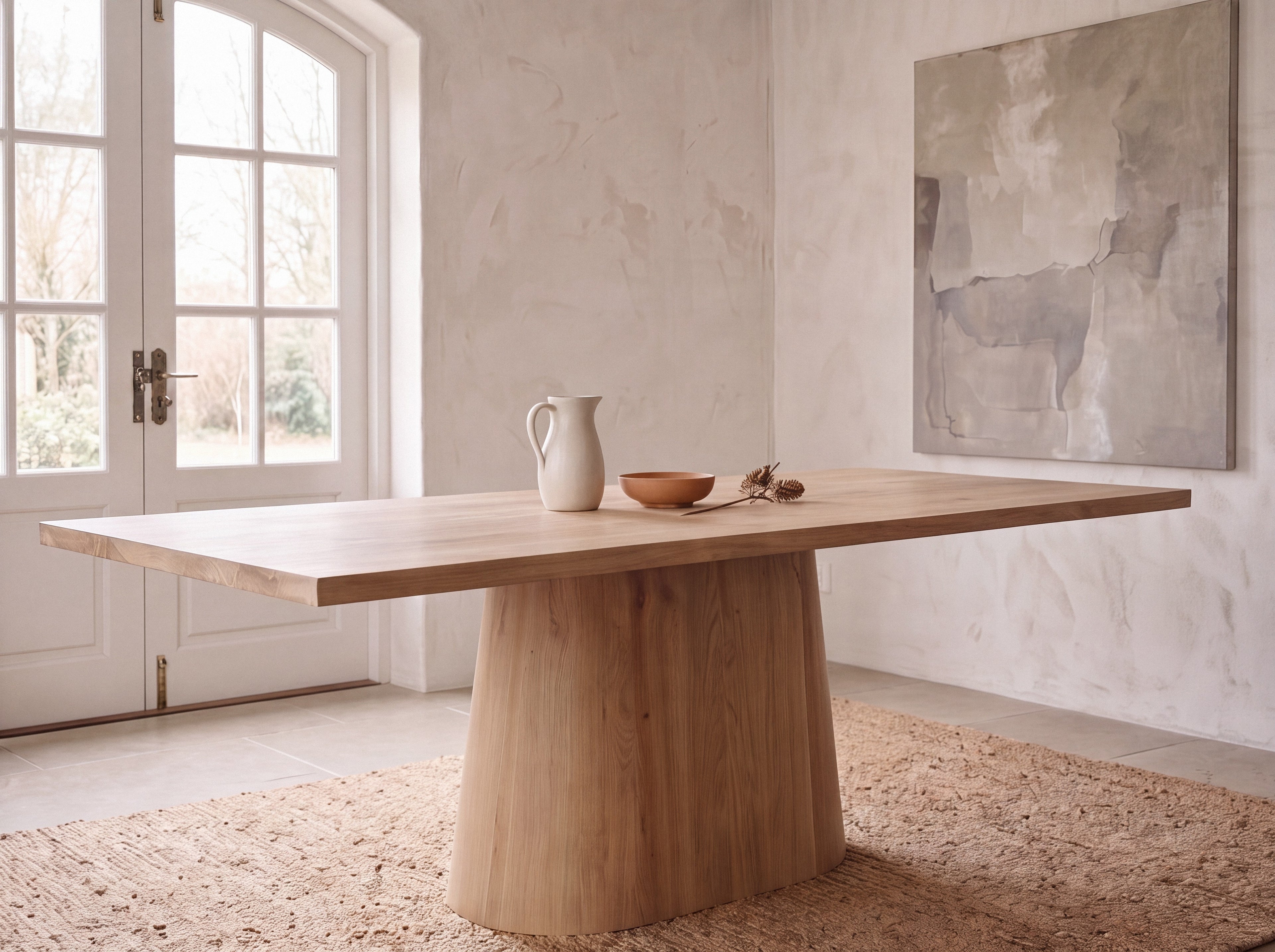 Eiken rechthoekige eiken eettafel Joa