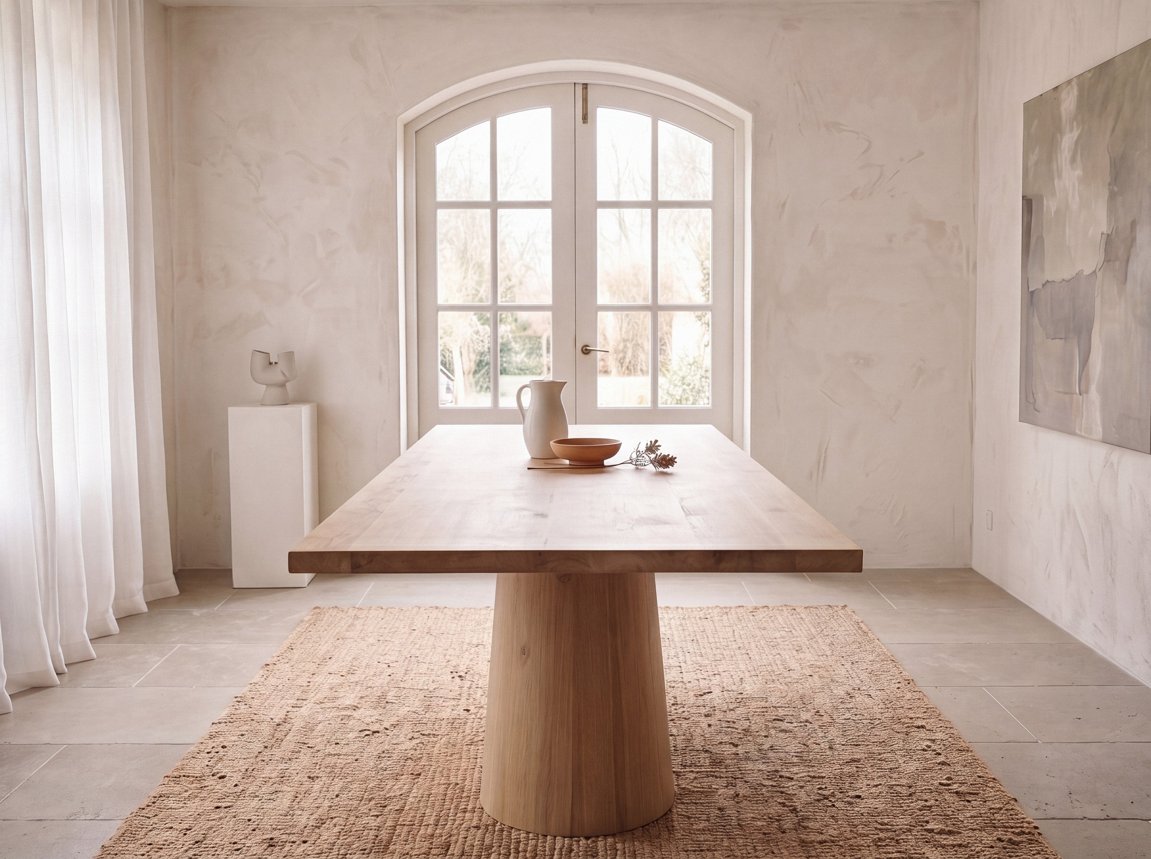 Eiken rechthoekige eiken eettafel Joa