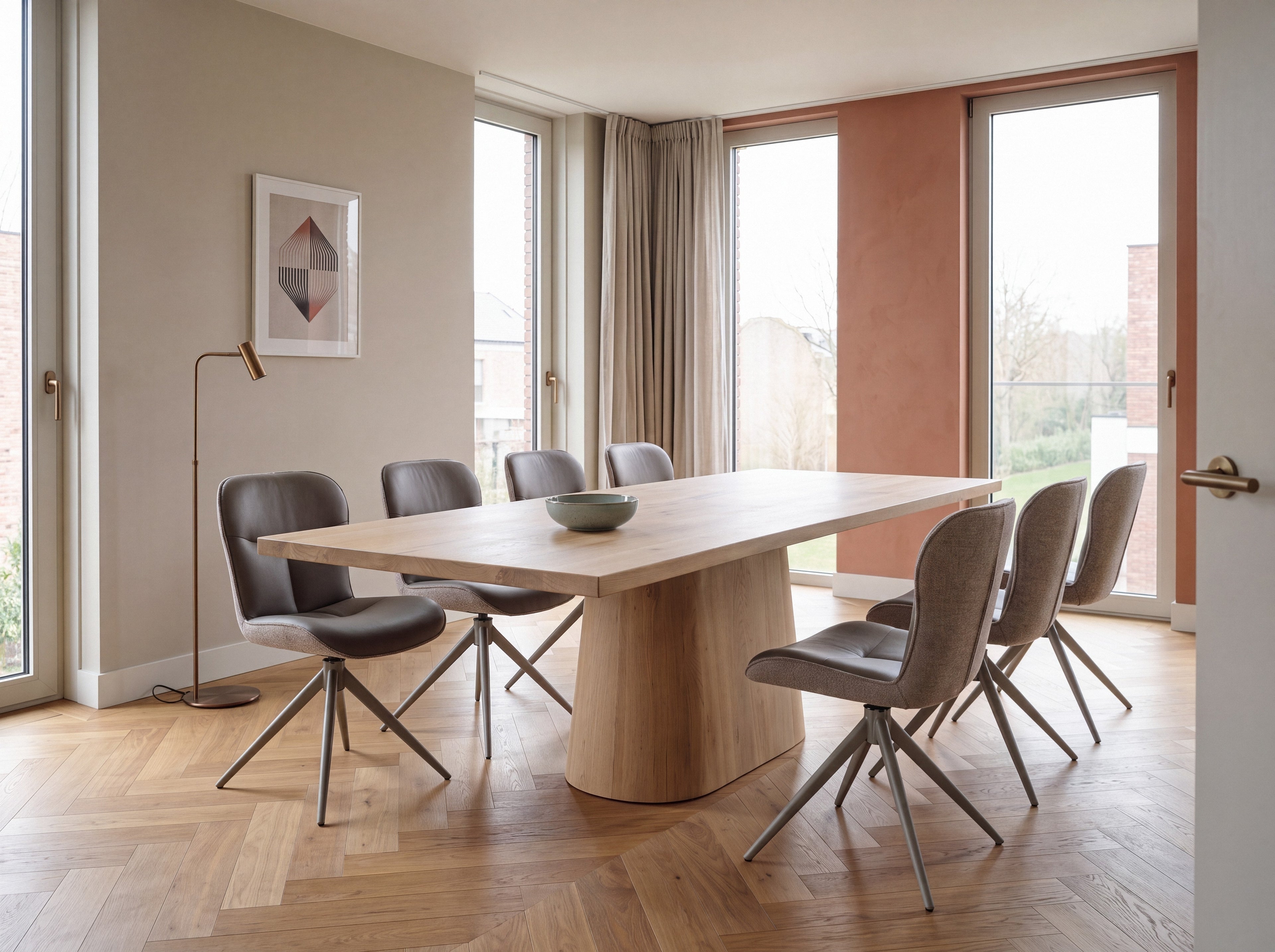 Eiken rechthoekige eiken eettafel Joa
