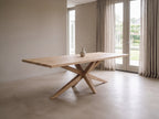 Rechthoekige eiken eettafel Kay