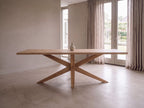 Rechthoekige eiken eettafel Kay