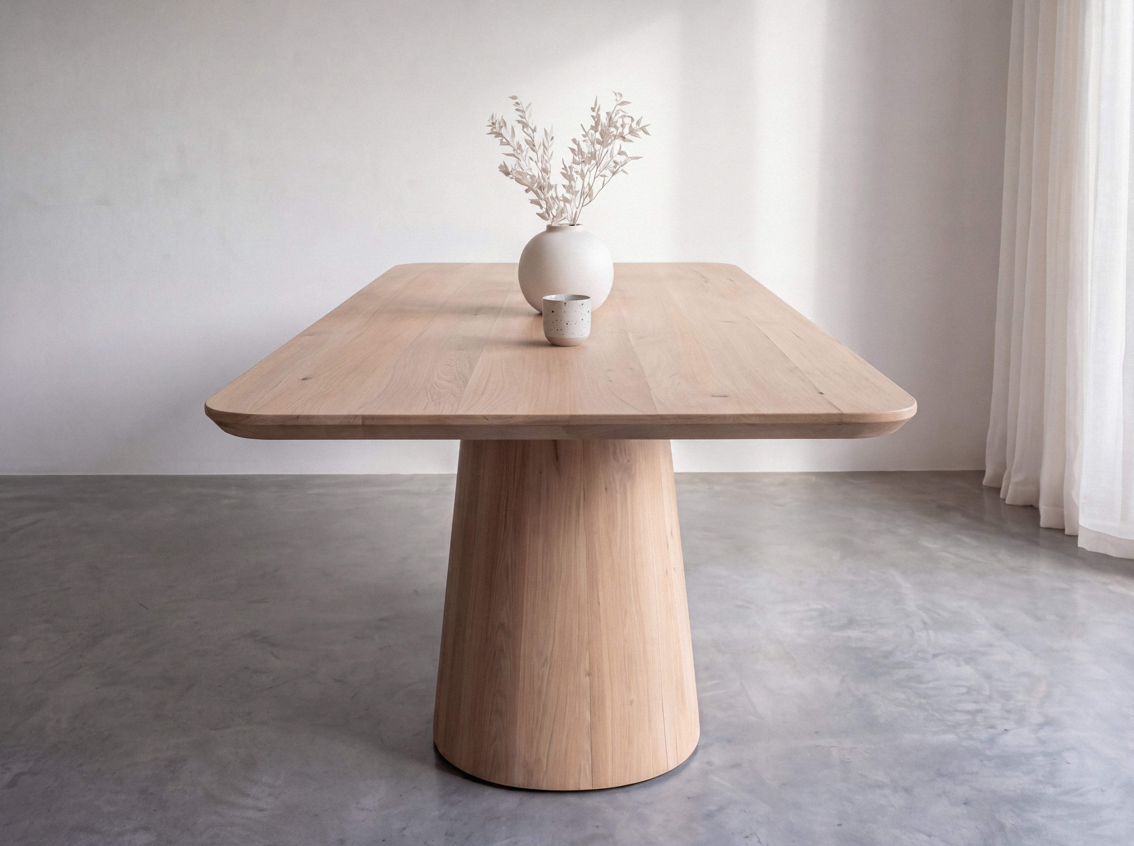 Eiken boomstam eettafel Unni