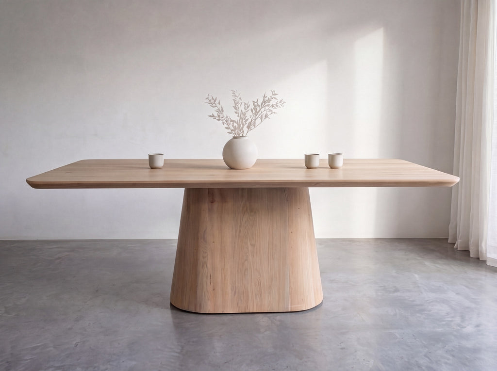 Eiken boomstam eettafel Unni