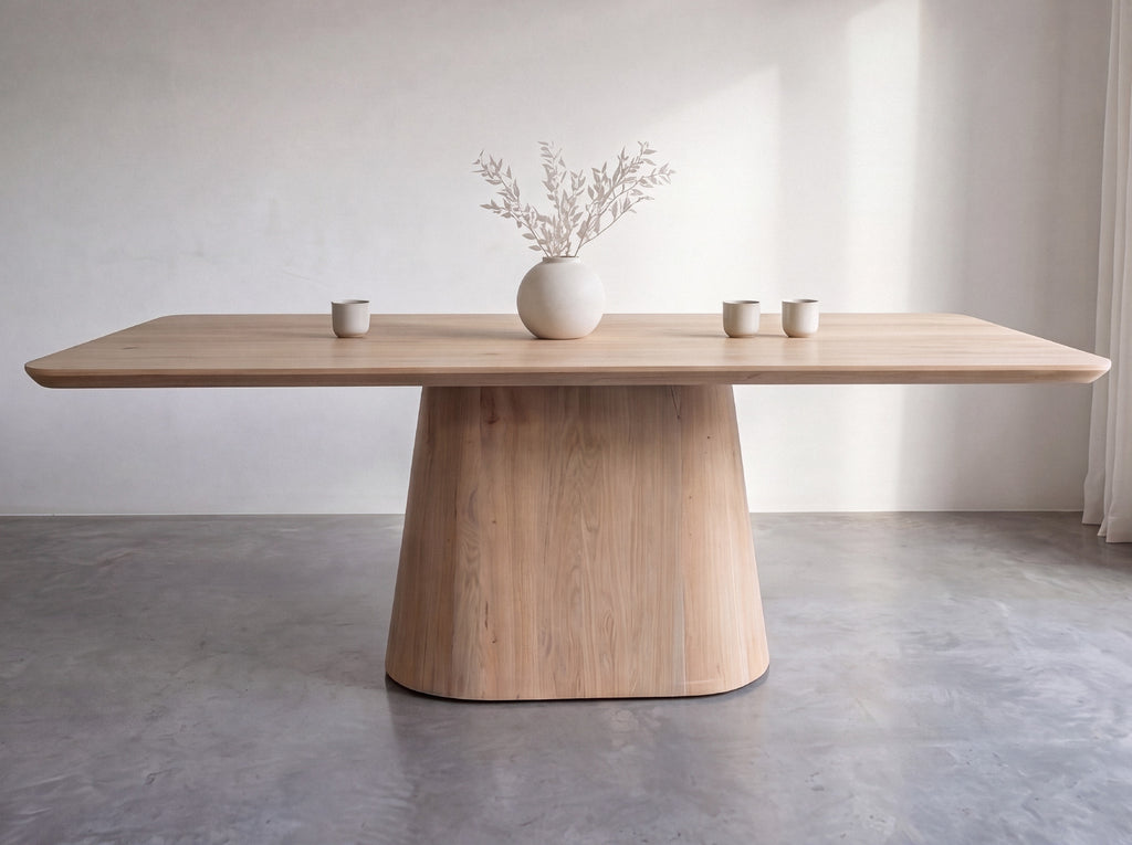 Eiken boomstam eettafel Unni