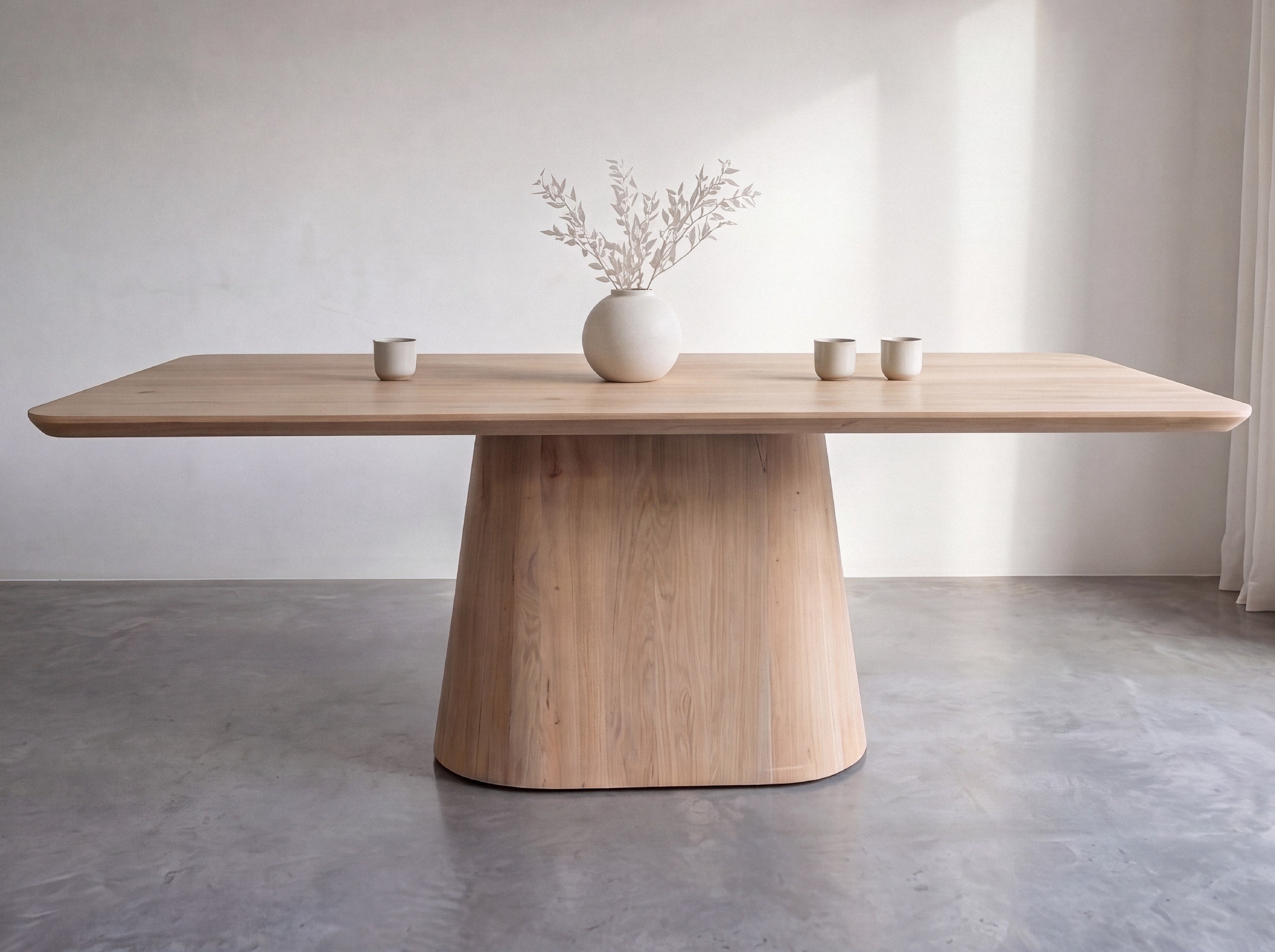 Eiken boomstam eettafel Unni