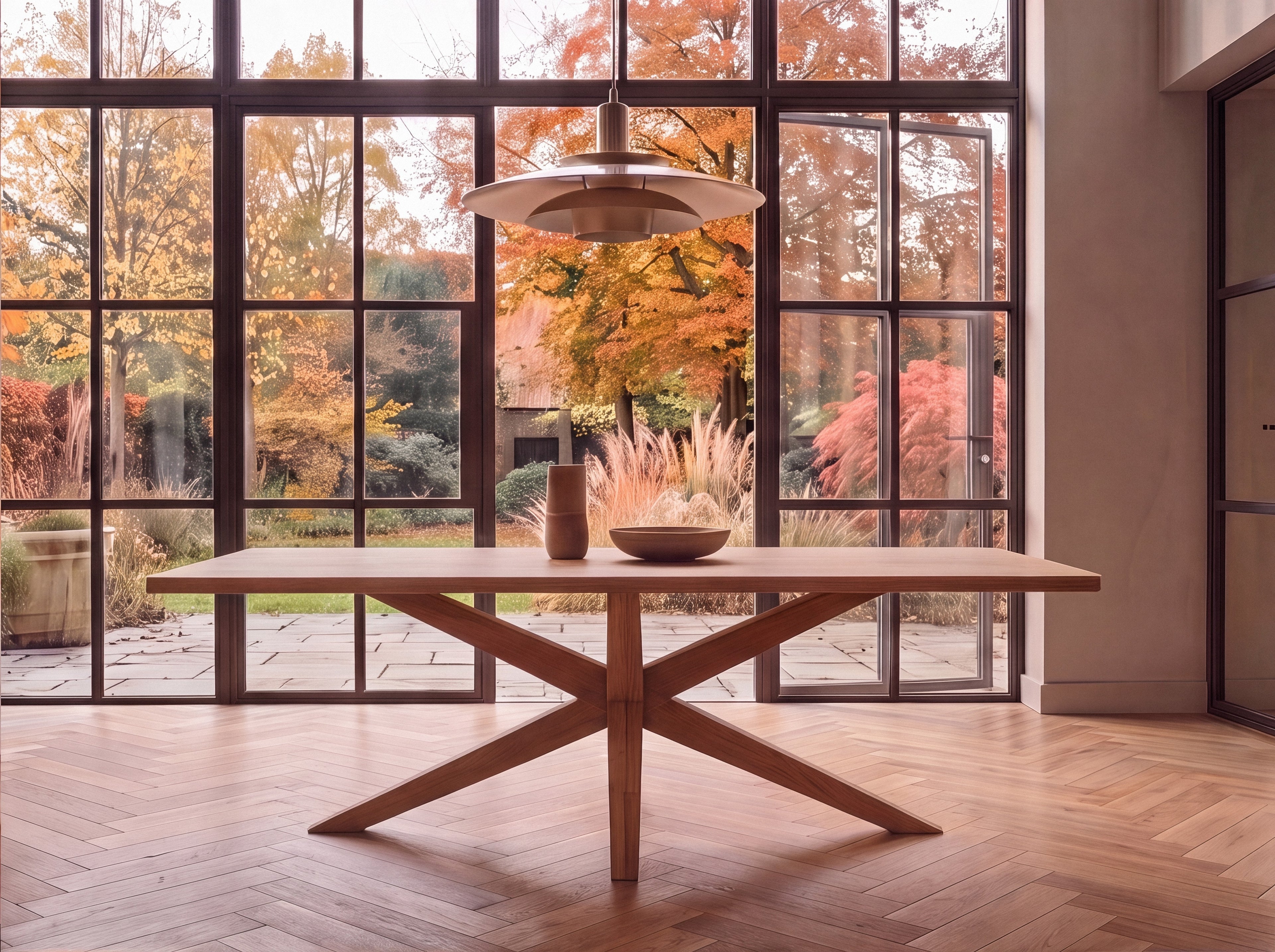 Rechthoekige eiken eettafel Kay