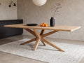 Rechthoekige eiken eettafel Kay