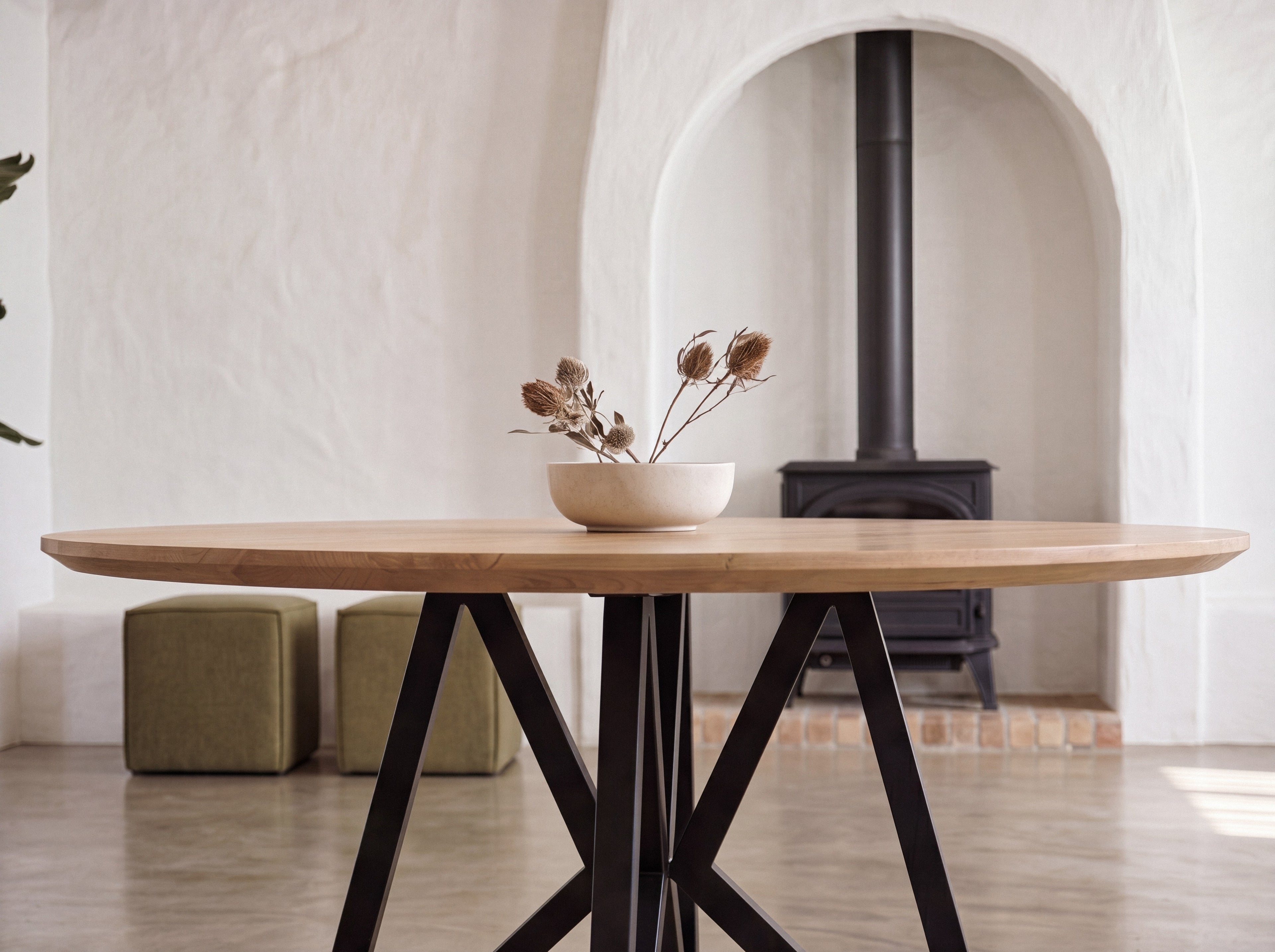 Eiken ronde eettafel Viggo