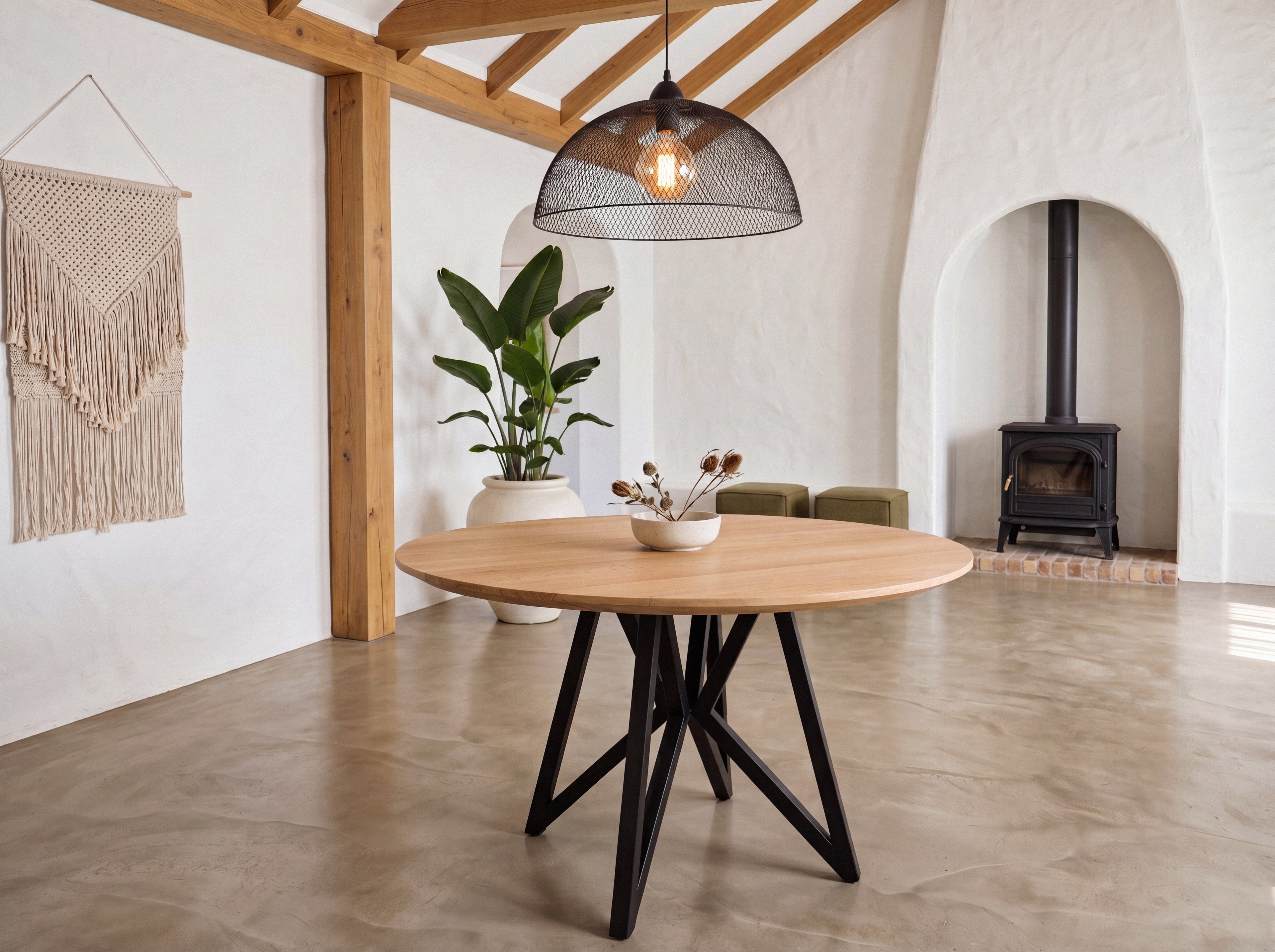 Eiken ronde eettafel Viggo