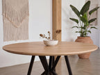 Eiken ronde eettafel Viggo