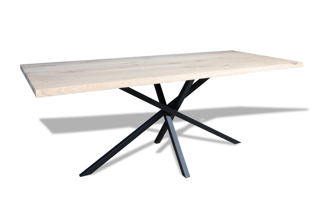 Eiken boomstam eettafel Stellan