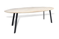 Ovale eiken eettafel Thorben facet rand