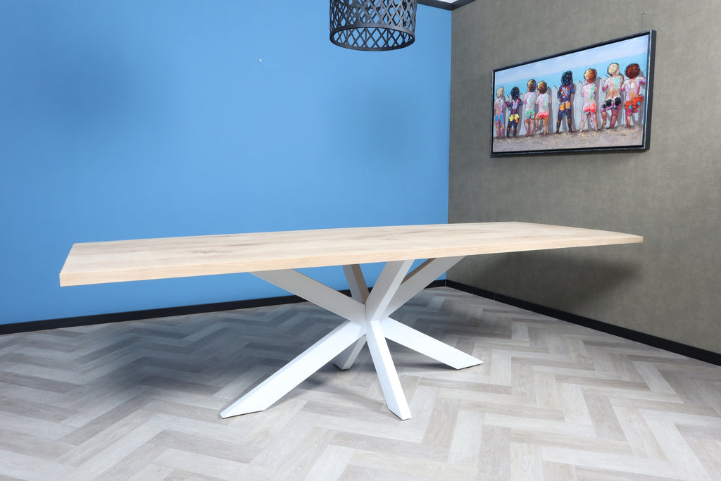 Rechthoekige eiken eettafel Tuva