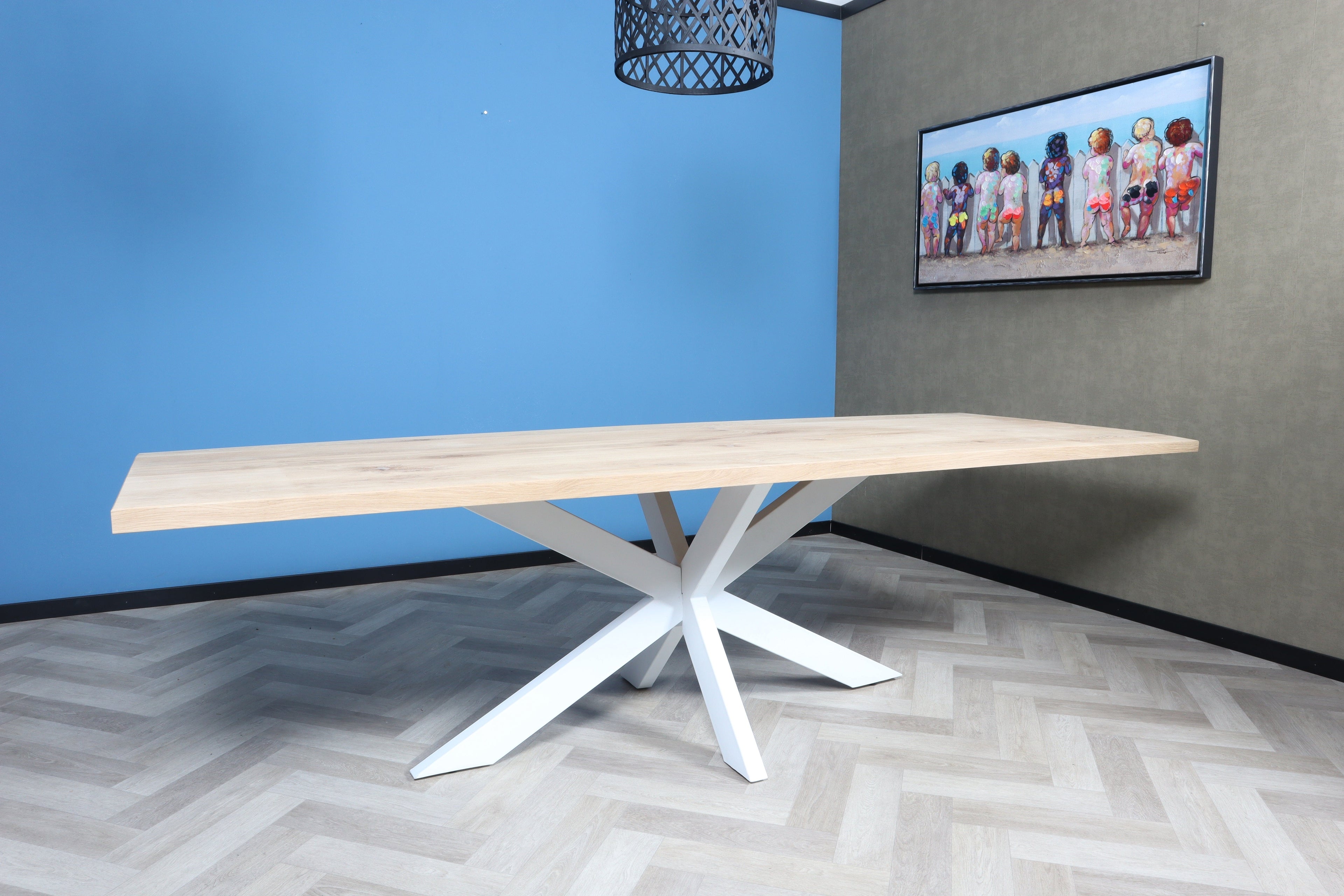 Rechthoekige eiken eettafel Tuva