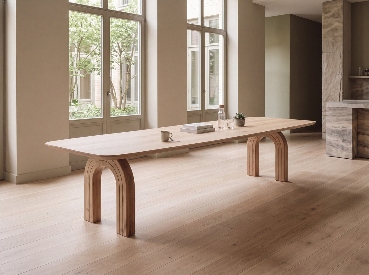 Deens ovale eiken vergadertafel Joona