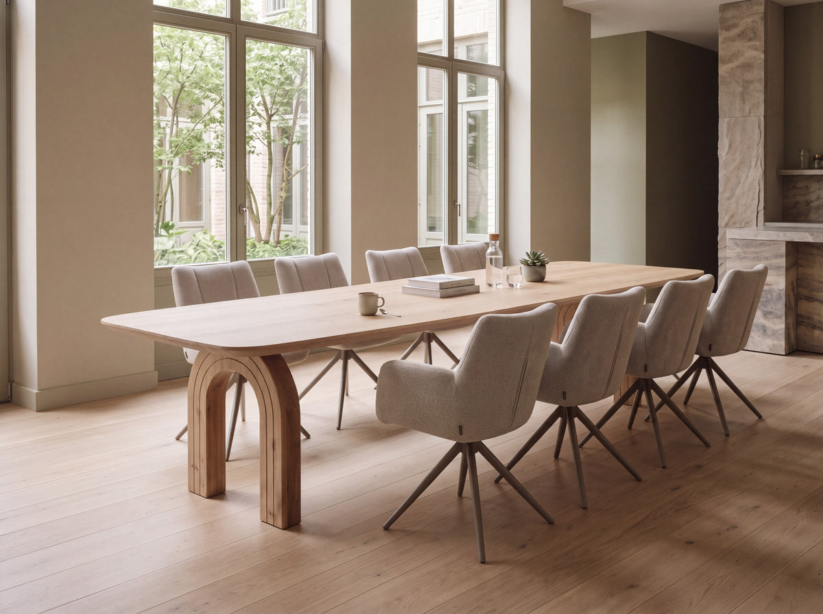 Deens ovale eiken vergadertafel Joona