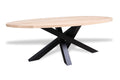 Ovale eiken eettafel Vidar rechte rand