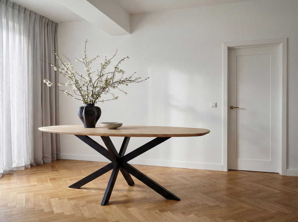 Zweeds ovale eiken eettafel Harald