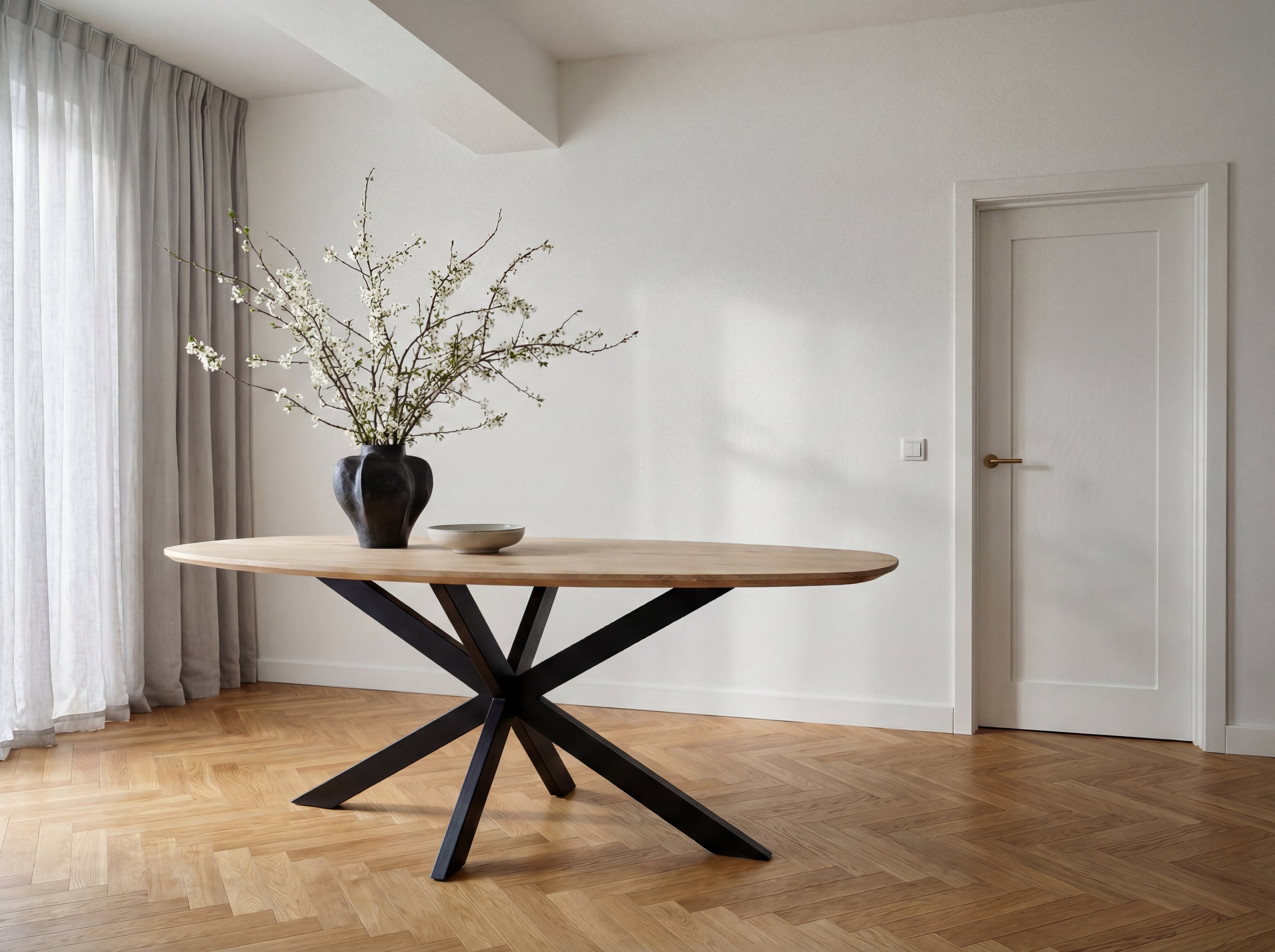 Zweeds ovale eiken eettafel Harald