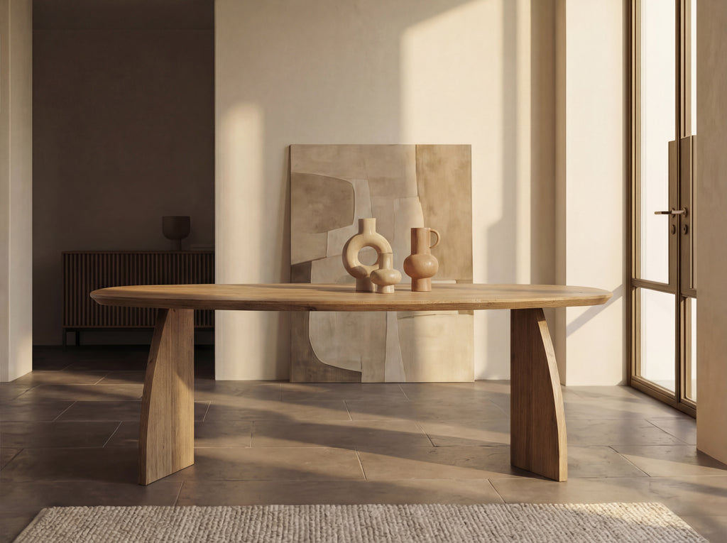 Zweeds ovale eiken eettafel Tristiana