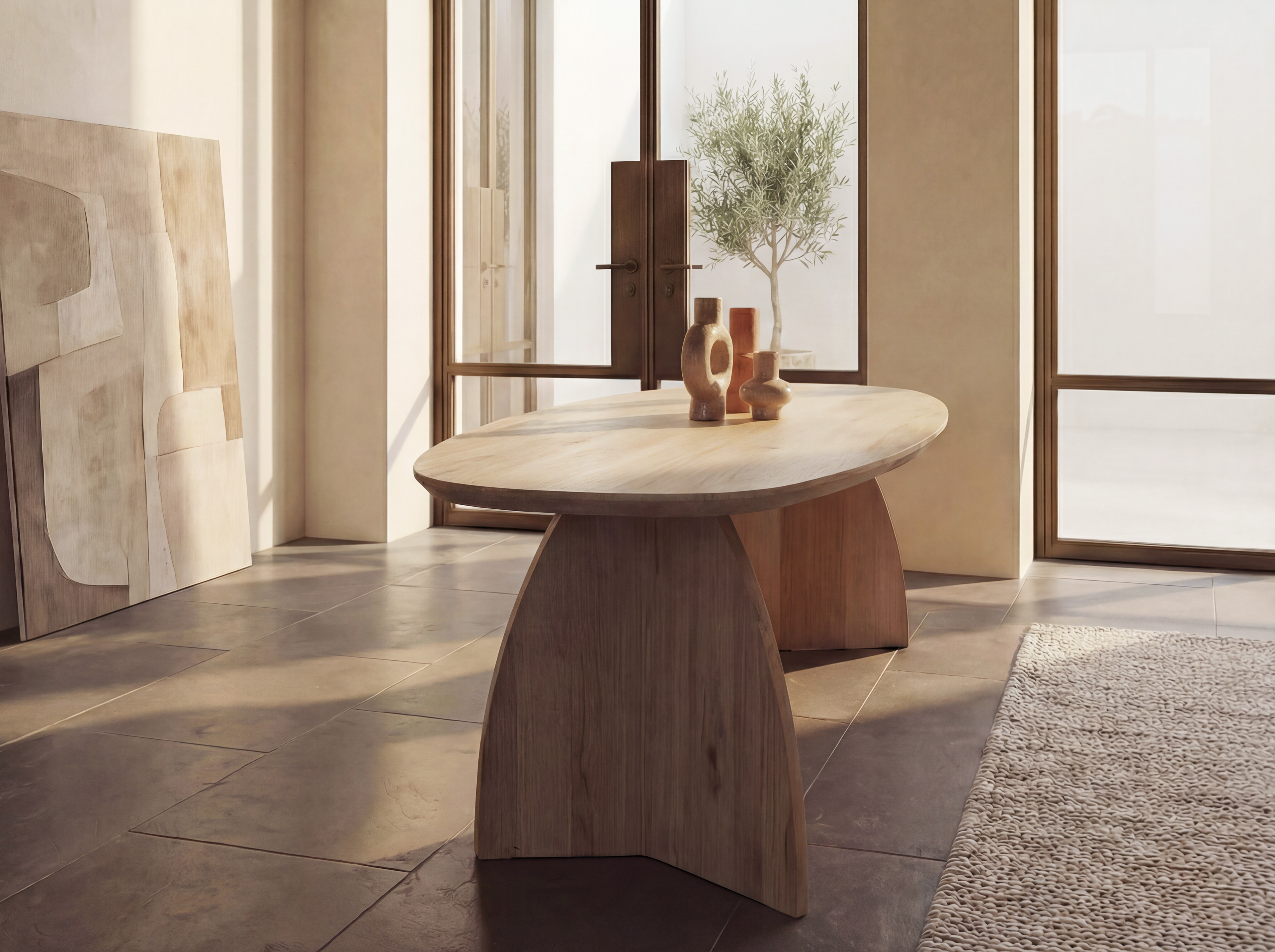 Zweeds ovale eiken eettafel Tristiana