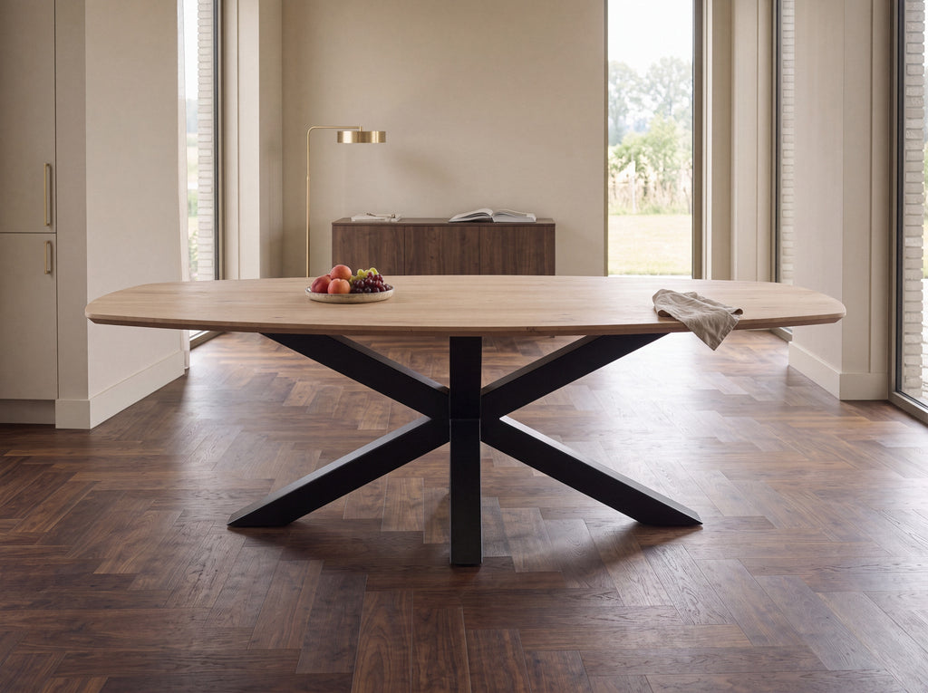 Zweeds ovale eiken eettafel Charlotta