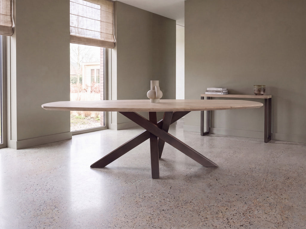 Zweeds ovale eiken eettafel Esben