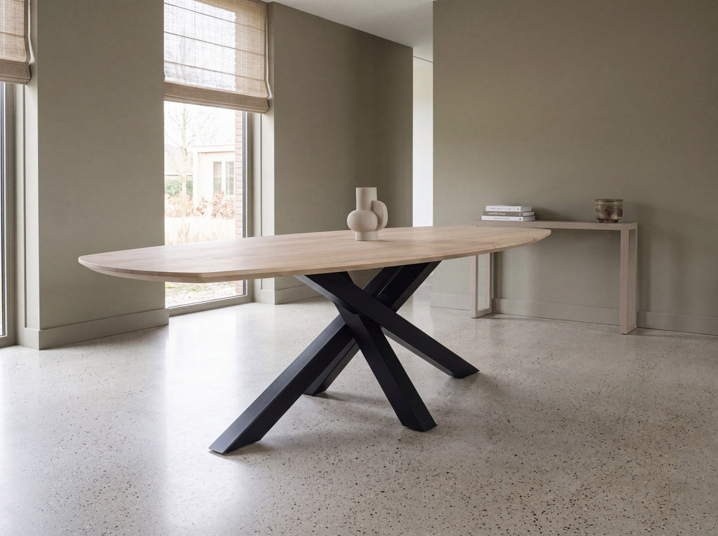 Zweeds ovale eiken eettafel Esben