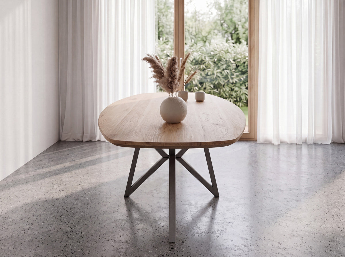 Zweeds ovale eiken eettafel Arnora