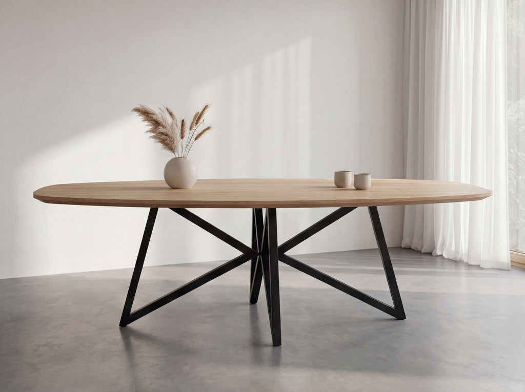 Zweeds ovale eiken eettafel Arnora
